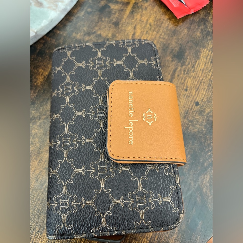Nanette Lepore Black and Tan Wallet